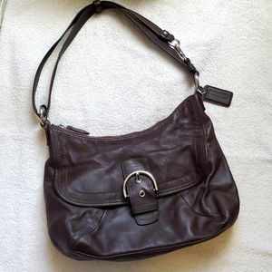 Coach Dark Brown Leather Purse Handbag